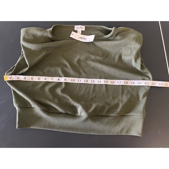 The Drop Women's Green Padded Shoulder Crop Top by @lucywhims Casual XXL Pull On - Picture 5 of 8